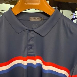 G\Fore Navy XXL Polo, shave strokes